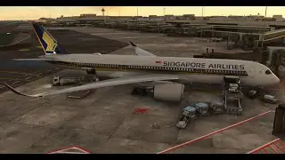 MSFS20 - INI A359 - Early Morning Arrival Into Singapore Changi RW02L - SIAV Group - SQ323