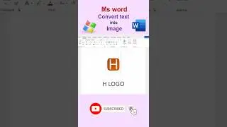convert text into h logo image in MS word | #msword #shorts #pcknowledge001 #computer #msoffice