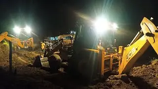 JCB Hill Cutting Filling Levelling Plot For Farming  Loading Trolley Soil