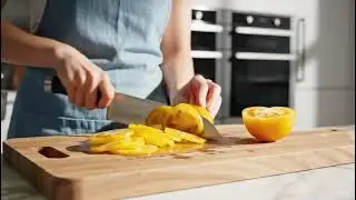 CUTTING YELLOW TOMATO | ASMR | SOOTHING VIDEOS
