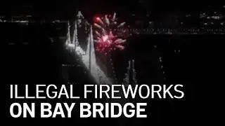Illegal Fireworks Stop Traffic on Bay Bridge