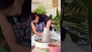 Attempting to throw 5kg of clay 🥲 #shorts #pottery #fail
