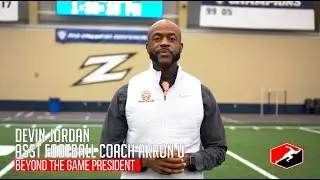 Devin Jordan of Beyond the Game thanking NST Sports