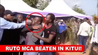 DRAMA!! Kitui MCA beaten like a burukenge after shouting 'Ruto Tutam' in Kalonzo's bedroom!🔥