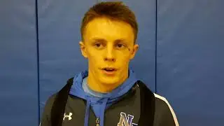 Northern Burlington's Jack Rosta talks about his pin in win over Hightstown