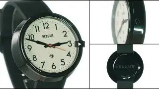 The Electric Grand watch by Newgate Watches. A retro-inspired oversized black watch.
