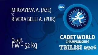 Qual. FW - 52 kg: A. RIVERA BELLI (PUR) df. A. MIRZAYEVA (AZE) by TF, 10-0
