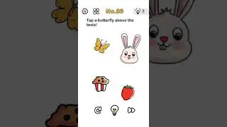 #Answerbrainoutlevel86 Tap a butterfly above the texts walkthrough brain out level 86