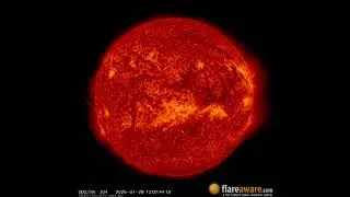 28 Jan - 29 Jan: 24 Hour Solar Activity (Earth Facing; Solar Storm, Sunspot, Solar Flare, CME)