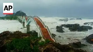 Typhoon Podul makes landfall in Taiwan and forces evacuations