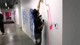 David Choe Connects Facebook Walls at New Menlo Park Headquarters