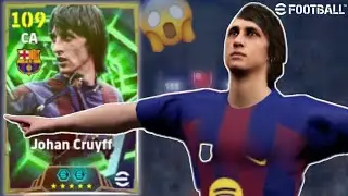 GAMEPLAY COM NOVO JOHAN CRUYFF 109 BUGADO NO EFOOTBALL MOBILE | REVIEW 
