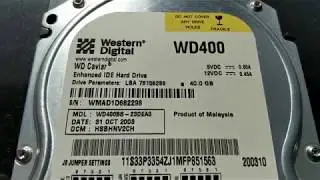 WD400 40GB IDE HDD - WD400BB-23DEA0
