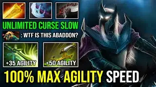 WTF 100% Max Agility Speed Unlimited Curse 1v5 Butterfly Radiance Abaddon Super Carry Dota 2