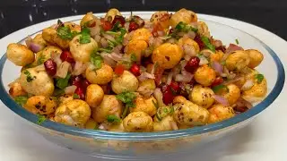 10 நிமிசத்தில் தாமரை விதையில் இப்படி சுவையான சாட் செய்யுங்க/Makhana chat/makhana recipes/Easy snacks