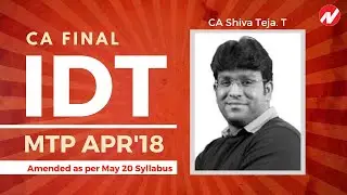 MTP April'18 - CA Final - Indirect Tax Laws - A detailed Analysis & Solution (Amended as per May'20)