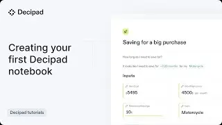 Create your first notebook in Decipad!