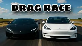 Lamborghini vs  Tesla Plaid &ndash; The ULTIMATE Drag Race