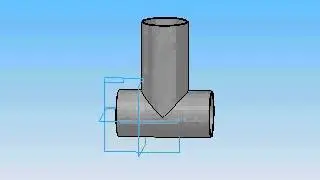 Technische Mechanik Durchdringung  1 - 2 Rohre (T-St&uuml;ck)