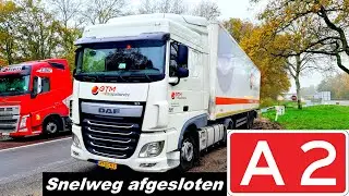 Vrachtwagen CE - A2 Afgesloten! Binnen Door Richting Amsterdam #150