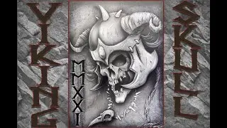 Airbrush a Viking Skull #Skull #custom paint