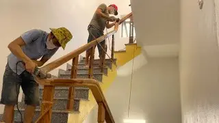New Woodworking Project // Construction of Wooden Railings for New Home Interiors ; DQ Woodworking