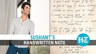 Sushant Singh's handwritten note surfaces: Sister says 'profound thought'