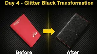 HDD Enclosure Black Glitter Vinyl Wrap Day 4 of 10 Days Wrap Challenge 