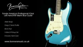 Fender American Professional II Strat Left Hand RW Miami Blue Guitar