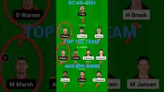 dc vs srh dream 11 team#ipl grand league 100 %wining zone team