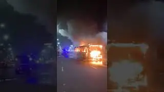 Fire in low floor bus in jaipur