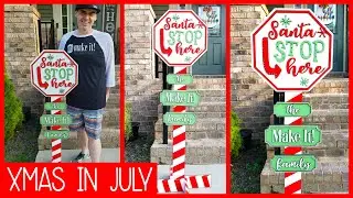 Christmas In July Front Porch Sign Post