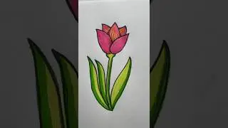 Satisfying creative art🌷#viral #trending #flower #coloring #painting #artwork #shorts