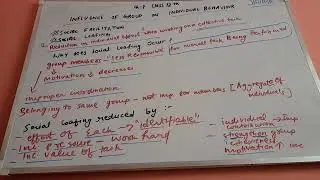 PSYCHOLOGY CLASS 12TH CHAPTER 7 PART 10 @SOCIAL INFLUENCES AND GROUP PROCESSES