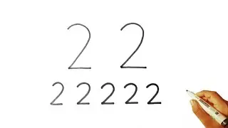 Complete dog 🐕 family drawing from 2222222 in just 2 number | Dog 🐶 and Puppies Drawing from 2222222