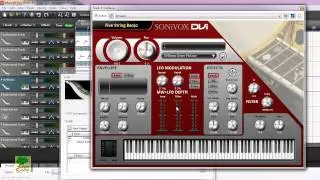 Mixcraft 6 banjo VST instrument compared with Sonivox banjo