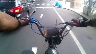 Fearlessness!? Motorized bike do not try  at 🏡 serious injuries or 86?!