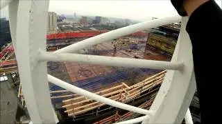 Climbing down