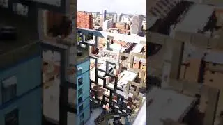 Crazy window cleaner falls off building