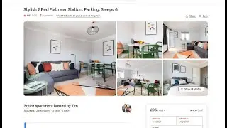 Propearthy Tim Stylish 2 Bed Flat near Station, Parking, Sleeps 6