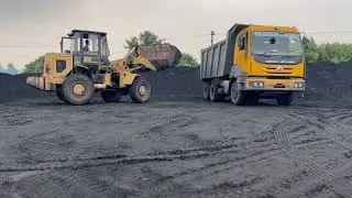 Hindustan 2021 zbar  wheel loader in action Coal loading #automobile #mining #trucking #bulldozer 