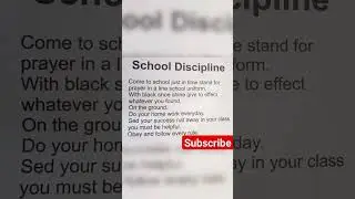 SCHOOL DISCIPLINE RULES #school #viral #shorts #shortfeed #reels#SchoolDiscipline#Classroom #viral