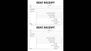 Shop rent receipt template