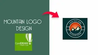 How to create a #mountain #logo design in #coreldraw  | #coreldrawtutorial #shorts #graphicdesinger