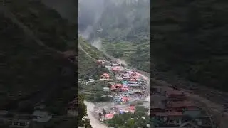 dharali uttarakhand mein badal fata🥺😳 #uttarakhandflashfloods #dharali #harshil #ytshorts #reel