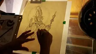 Inking demonic Marge Simpson for #inktober2018