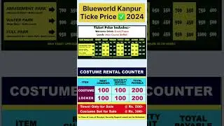 Blueworld Ticket Price 2024 #shorts #blueworldkanpur