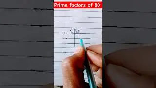 prime factors of 80 prime factors of a number in Hindi #shorts #maths #viral