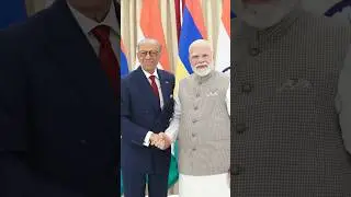 PM Modi meets Mauritius PM Dr. Navinchandra Ramgoolam in Varanasi | #shorts
