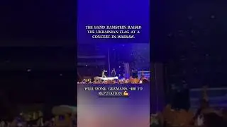 The band Rammstein raised the Ukrainian flag at a concert in Warsaw.Well done, Germans.
